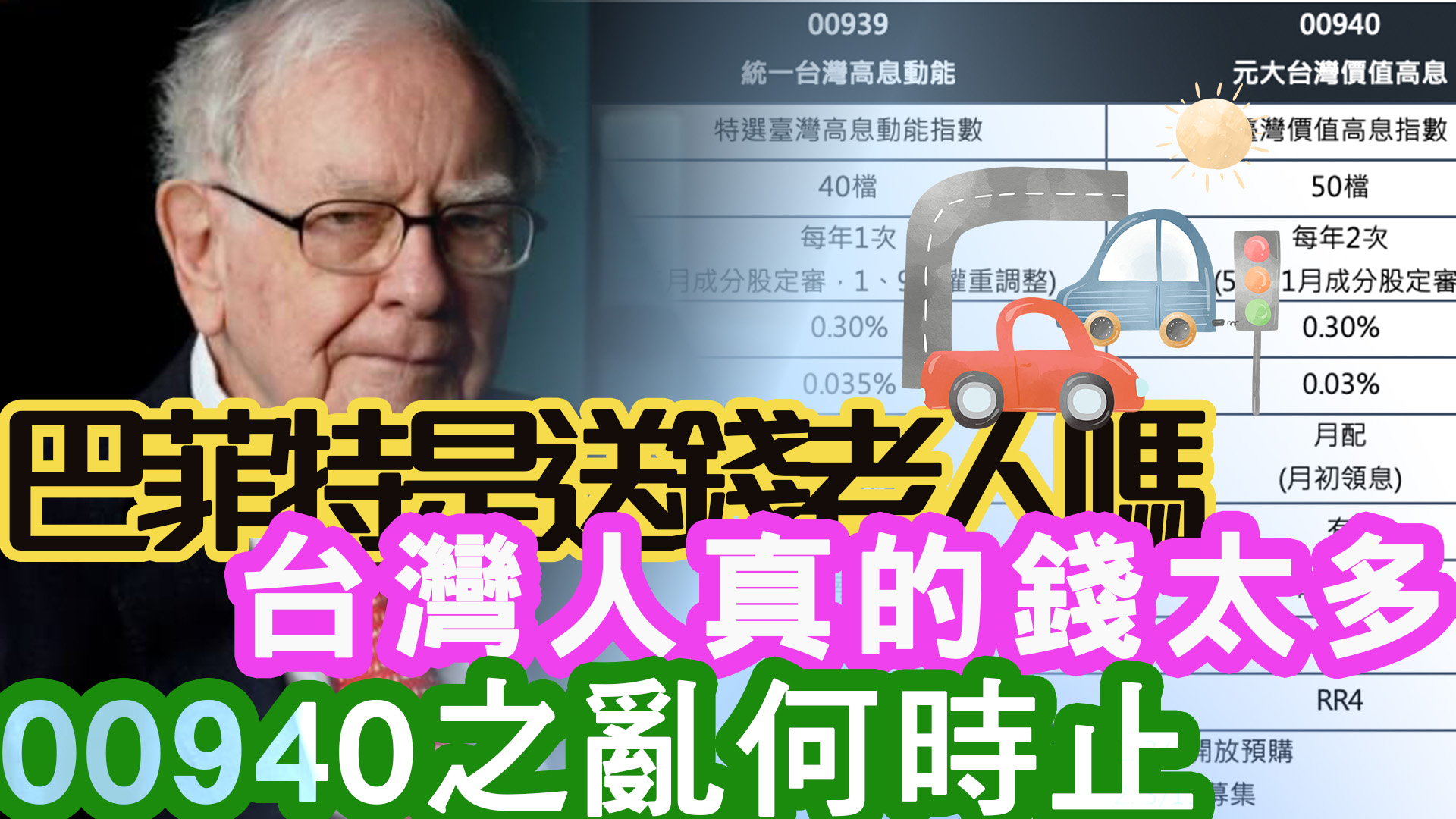 巴菲特是送錢老人嗎？台灣人真的錢太多啊！ 00940之亂何時止｜投資Ｇ觀點｜Ｇ觀點看財經